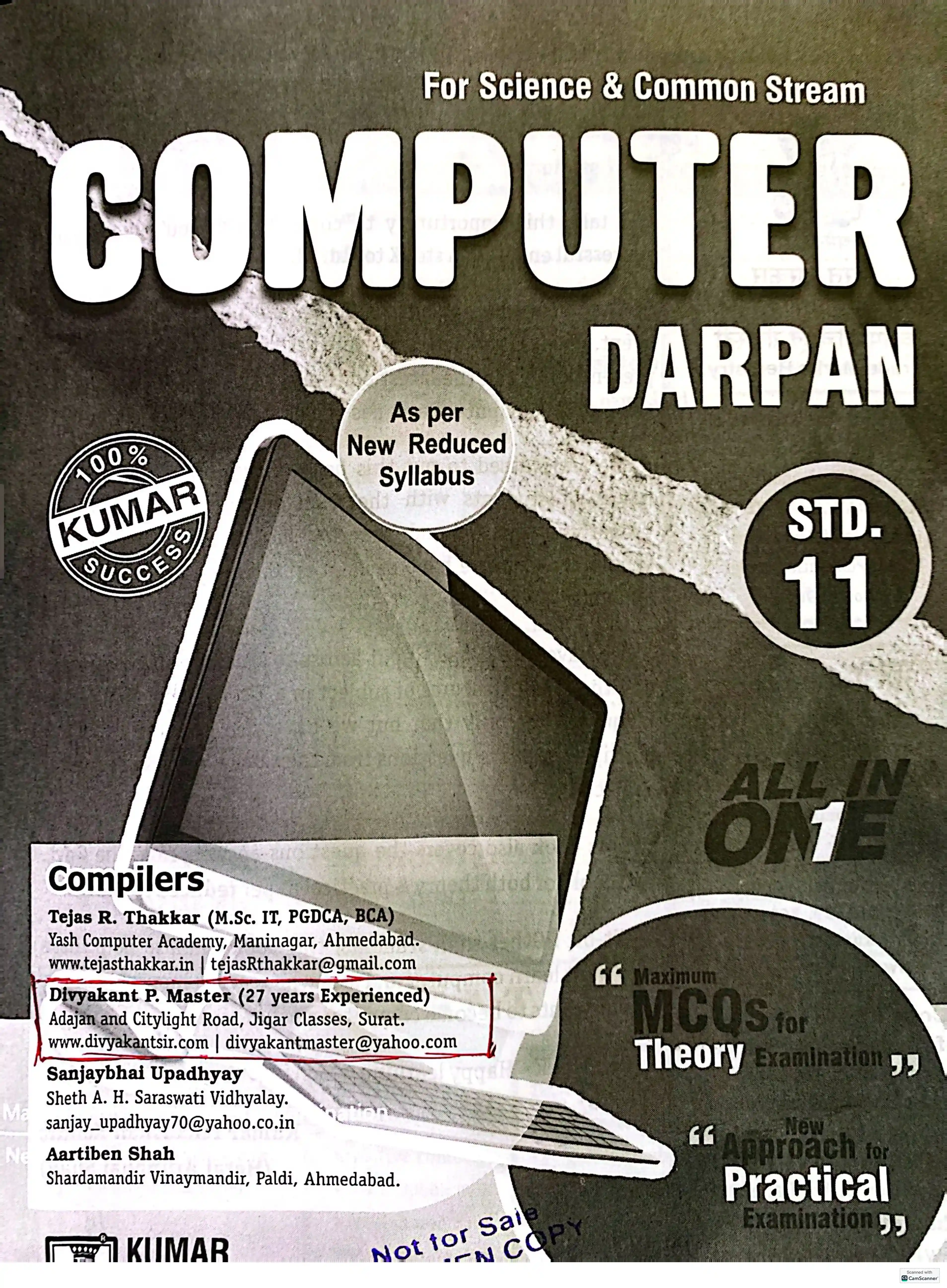Computer Darpan Std 11 — Computer Darpan by Divyakant Sir, Gujarat Board